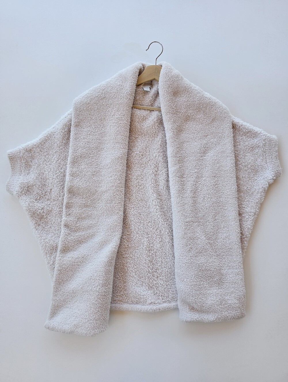 Barefoot Dream CozyChic OS Chunky Knit Cream Open Front Cardigan